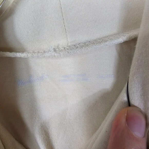 Woolrich Embroidered Turtleneck Top XXL Ivory Leaves Thanksgiving Autumn Teacher - Picture 10 of 10